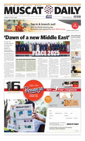 Cover of Muscat Daily