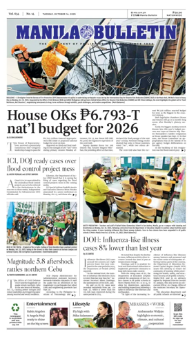 Cover of Manila Bulletin