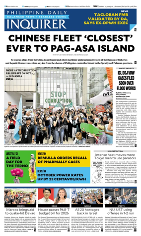 Cover of Philippine Daily Inquirer