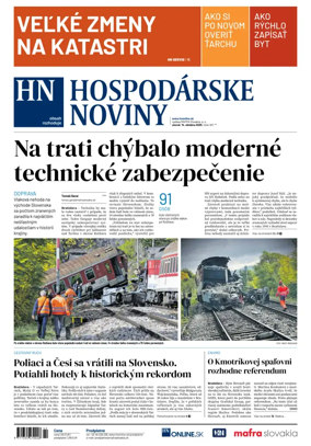 Cover of Hospodárske noviny