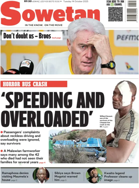 Cover of Sowetan