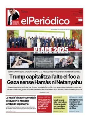 Cover of El Periódico de Catalunya (Català)