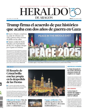 Cover of Heraldo de Aragón