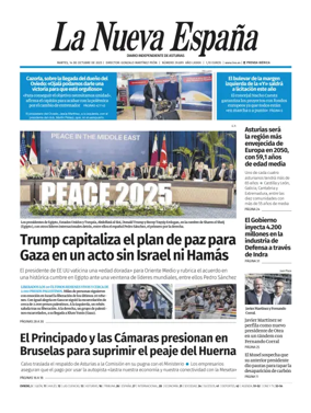 Cover of La Nueva España (Oviedo)