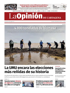 Cover of La Opinion de Murcia (Cartagena)