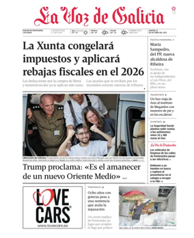 Cover of La Voz de Galicia (Pontevedra)