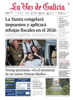 Cover of La Voz de Galicia (Santiago)