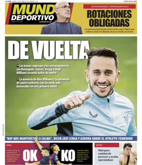 Cover of Mundo Deportivo (Bizkaia-Araba)