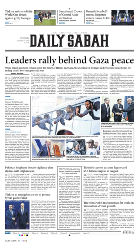 Cover of Daily Sabah (Turkey)