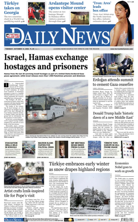 Cover of Hurriyet Daily News & Economic Review