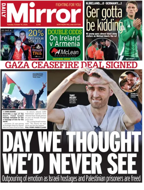 Cover of Daily Mirror (Northern Ireland)