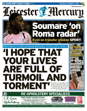 Cover of Leicester Mercury