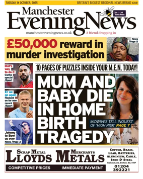 Cover of Manchester Evening News
