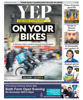 Cover of Yorkshire Evening Post