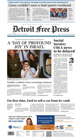 Cover of Detroit Free Press