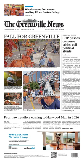 Cover of The Greenville News