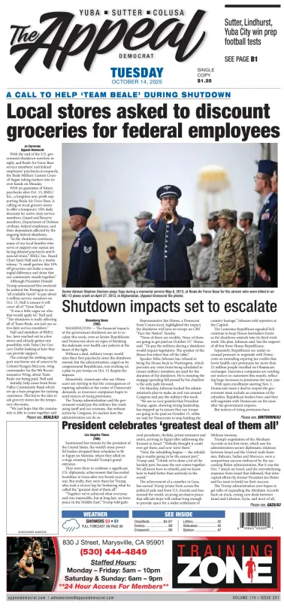 Cover of Marysville Appeal-Democrat    