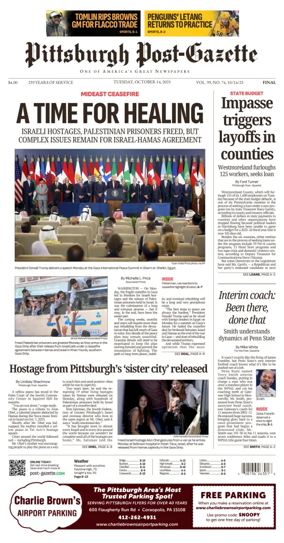 Cover of Pittsburgh Post-Gazette