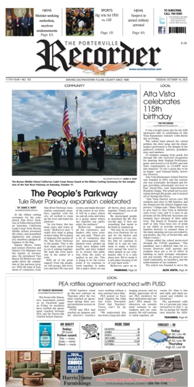 Cover of Porterville Recorder