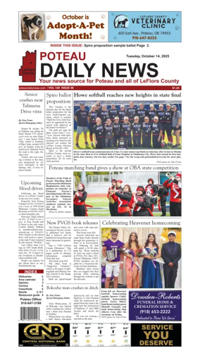 Cover of Poteau Daily News