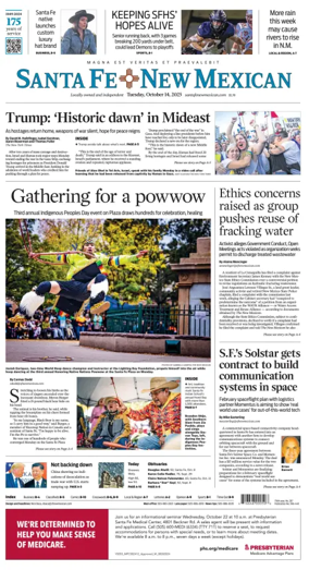 Cover of Santa Fe New Mexican