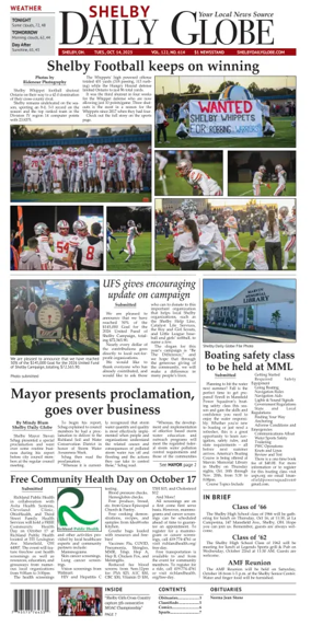 Cover of Shelby Daily Globe
