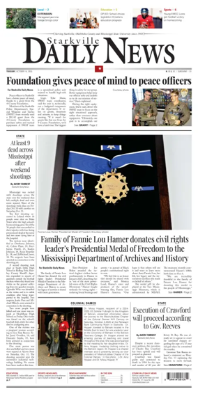 Cover of Starkville Daily News