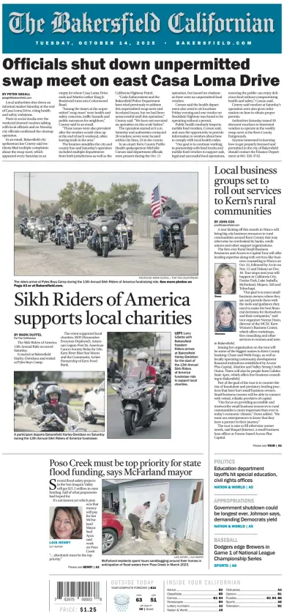 Cover of The Bakersfield Californian