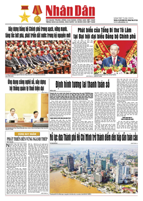 Cover of Nhan Dan newspaper
