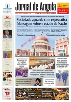 Cover of Jornal de Angola