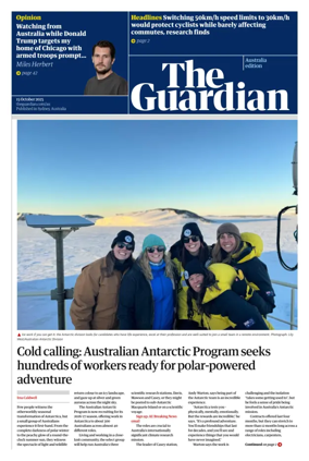 Cover of The Guardian Australia