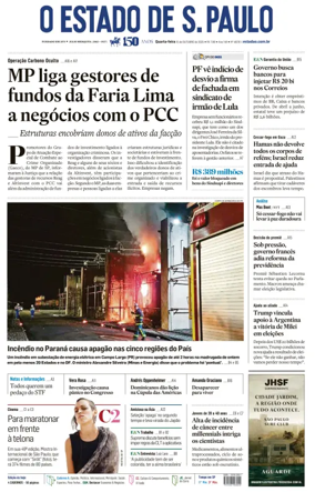 Cover of O Estado de S. Paulo