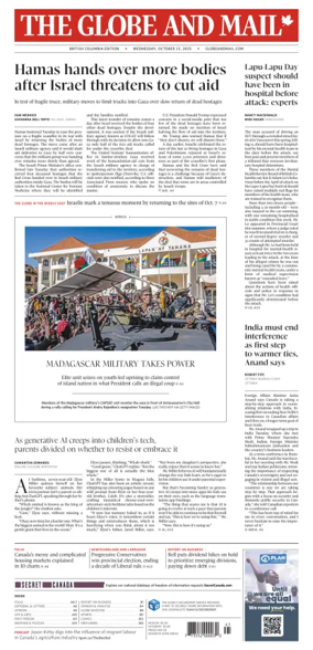 Cover of The Globe and Mail (BC Edition)