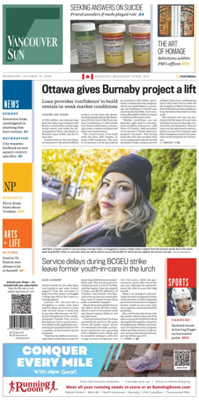 Cover of Vancouver Sun