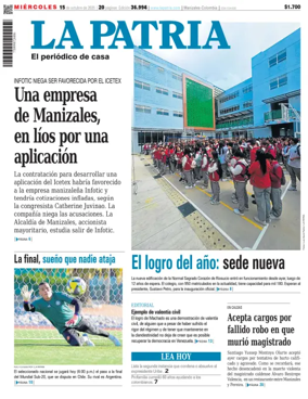 Cover of La Patria (Colombia)