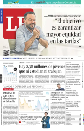 Cover of La Republica (Colombia)