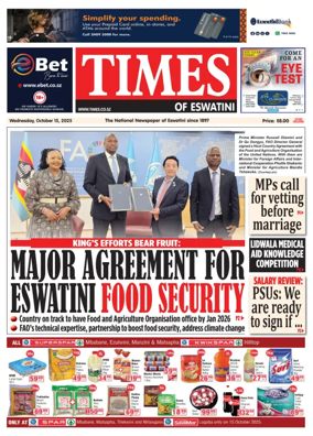 Cover of Times of Eswatini