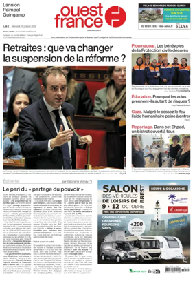 Cover of Ouest France (Lannion)