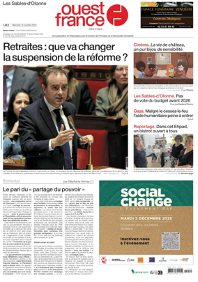 Cover of Ouest France (Les Sables-d'Olonne)