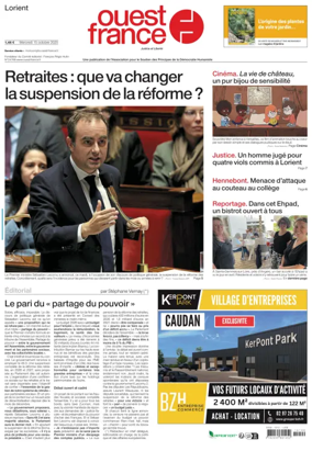 Cover of Ouest France (Lorient)