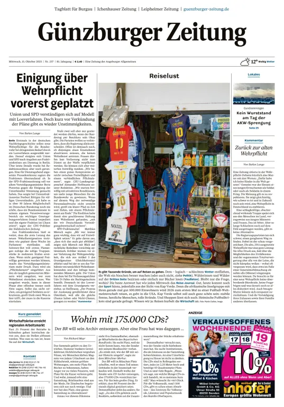 Cover of Guenzburger Zeitung
