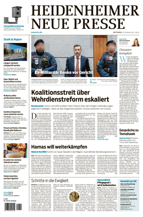 Cover of Heidenheimer Neue Presse