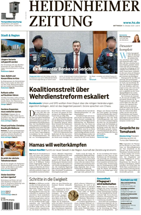 Cover of Heidenheimer Zeitung