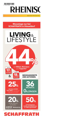 Cover of Rheinische Post – Düsseldorf Mitte/West/Ost/Nord/Süd