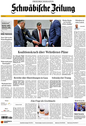 Cover of Schwaebische Zeitung (Friedrichshafen)