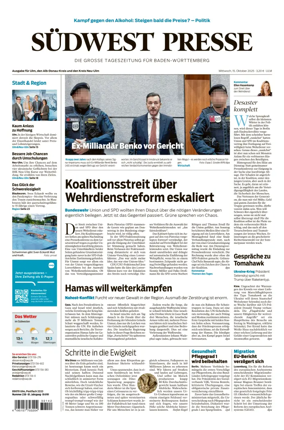 Cover of Südwest Presse (Ulm)