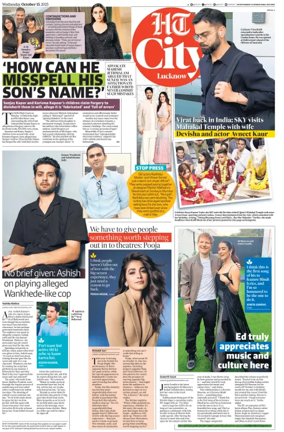 Cover of Hindustan Times (Lucknow) - Live