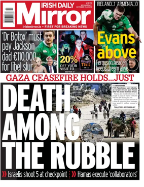 Cover of Irish Daily Mirror