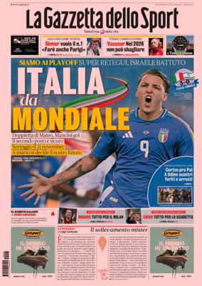 Cover of La Gazzetta dello Sport 