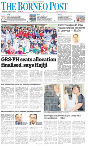 Cover of The Borneo Post (Sabah)